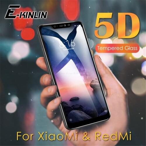 5D Curved Full Cover Tempered Glass Screen Protector Film For Xiaomi Redmi Note 10T 10S 10 9 9T 9S 8T 8 7 6 Prime Pro Max Power