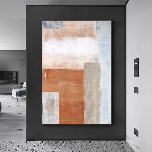 100 Handmade Abstract Oil Painting Wall Art Colorful Geometric Style Minimalist Modern On Canvas Decorative For Living No Frame
