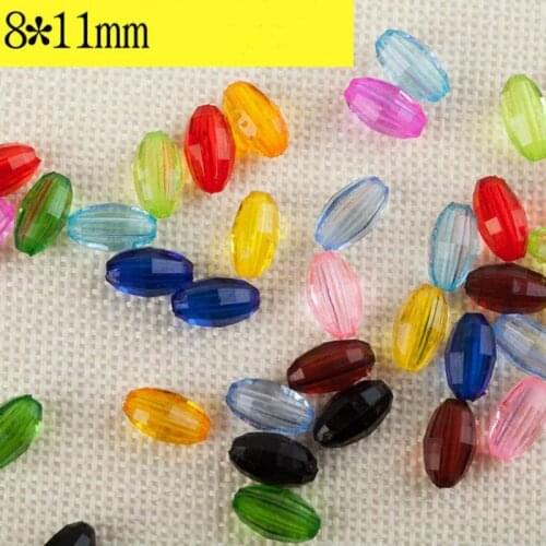Stright Hole Acrylic Rice Loose Beads For Diy Handmade Earring/Necklace/Bracelet/Hairpin/Shoulder Bag Making 100P y1408