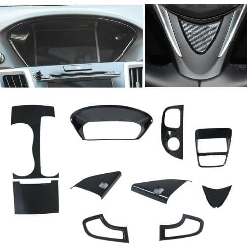 10pcs ABS Carbon Fiber Style Interior Accessories Cover Trim Decor Fit for Acura TLX 2015 2016 2017-2019 LHD Only