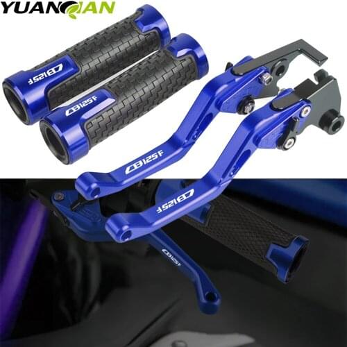 Motorcycle Accessories Extendable Brake Clutch Levers Handlebar Hand Grips ends CNC aluminum for honda CB125F CB 125F 2016