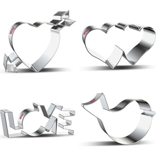 ZADE Large Heart Cookie Cutter Love for Biscuit Baking Valentine Cookie Cutter - Stainless Steel