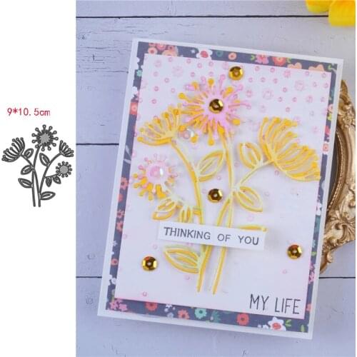 CH 2021 New Arrival Beautiful Flower Decor Dies Metal Cutting Dies 3D DIY Scrapbooking Carbon Sharp Craft Die Photo Invitation