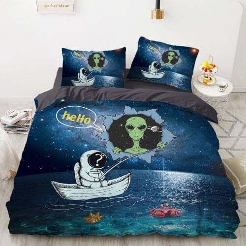 Cartoon Childrens Bedding set for kids baby girls Duvet cover set pillow case Bed linens Quilt cover 135 140x200 Space heHO