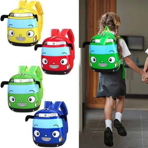 3D Cartoon Bus Kindergarten Children School Bag Toddler Girls Boys Backpack for Kids Gifts