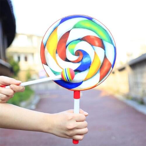 Kids Percussion Instrument 8Inches Hand Drum + Stick Set Puzzle Toy SY-84 Orff educational musical instrument-8 inch lollipop