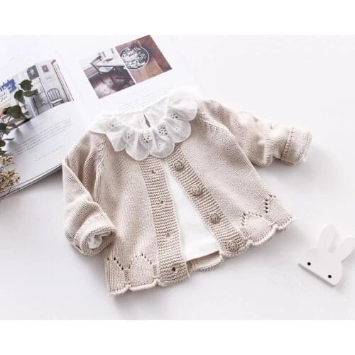 Children Kids Girl Clothes Spring Knitted Baby Todddler Little Girls Long Sleeve Sweater Winter New Born 1 2 3 Years Birthday