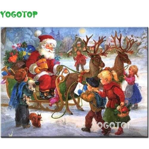 Diy Diamond Painting Santa Claus children Full Handicraft Sale Diamond Embroidery Snow Mosaic Cartoon Christmas Gift YY4696