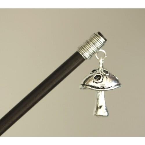 Mushroom wood hairpin handmade crystal hairpin hairpin comb crystal hair ornament BOHO wedding gift FZ-04