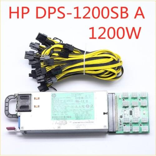 DPS-1200SB A HP 1200W 6pin Switching Power Supply Power Switch Graphics Card Power Board 64 Pin To 12 6 Pin To 8 Pin