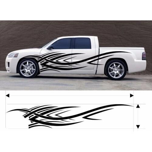 For 2Pcs VINYL GRAPHICS DECAL STICKER CAR BOAT AUTO TRUCK 100" MT-30-Y Car styling