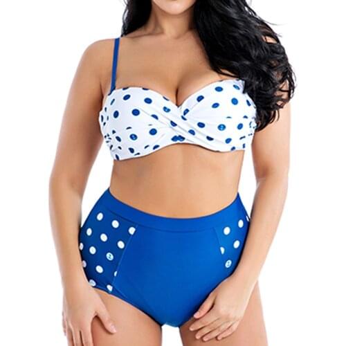 Bandeau 2019 Swimsuit Female High Waist Bikini Women Plus Size Swimewar Large Size Push Up Bathing Suit 4XL 6XL