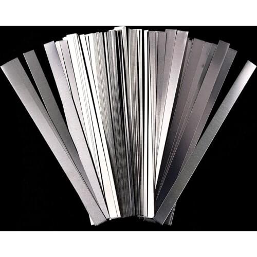 100pcs/lot 0.15mm x 6mm x 100mm Nickel Plated Steel Strap Strip Sheets for battery weld