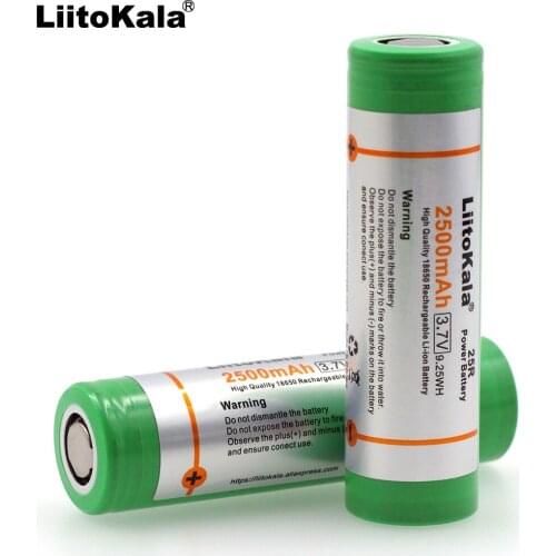 The new liitokala 25R 18650 Li-ion battery 3.7 V 2500 mAh battery can hold electronic special 20A discharge