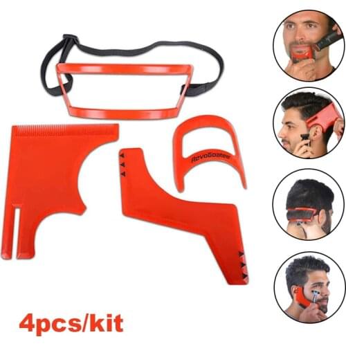Haircut Kit Beard Hair Goatee Neckline Shaving Template Hairline Beard Shaping Tool Hair Cutting Grooming Kit Barber Supplies