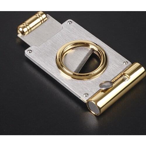 New 1pcs Cohiba 2 in 1Stainless Steel Cigar Cutter With Cigar Punch Scissors Cutting Knife Metal