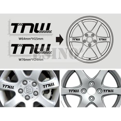 40 x Newest Funny Car Wheel Rim Decoration Sticker Series Car Accessories Decal for TNW Wheels Rays Volk Wheel