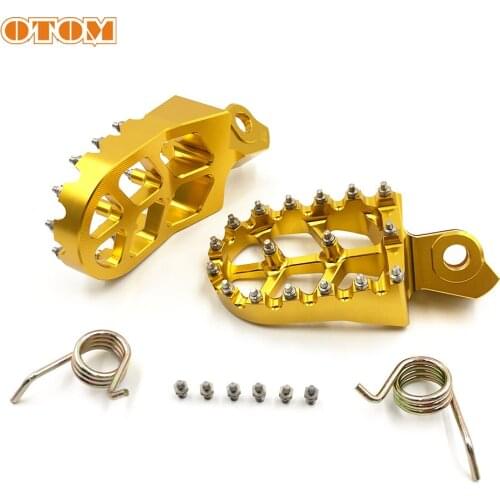 OTOM Motorcycle CNC Aluminum Foot Peg Pedal Footrests Footpegs For SUZUKI RMZ250 RMZ450 RMX450Z 2010 Mountain Motocross Parts