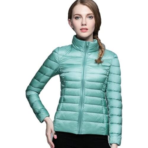 Hot Winter Coats Women Jackets Casual Stand Collar Long Sleeve Coat Solid Slim Jacket Ladies Fashion Thin Coats Plus Size M-4XL