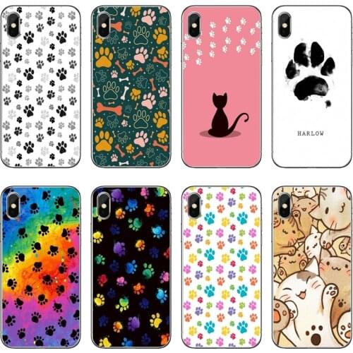 Cat Dog Paw Animal Transparent Phone Case For iPhone 12 11 Pro Max Mini XS Max XR X 8 7 Plus 6 6S Plus 5 5S SE 2020