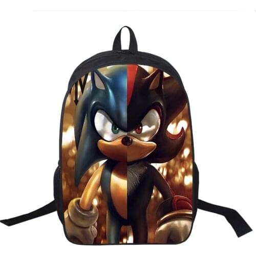Sonic Shadow Split Backpack School Bags Students Boys Girls Rucksack Fashion Surprise Gift Schoolbag Mochila Can Be Customized