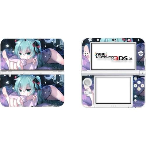 Anime Cute Girl Full Cover Decal Skin Sticker for NEW 3DS XL Skins Stickers for NEW 3DS LL Vinyl Protector Skin Sticker