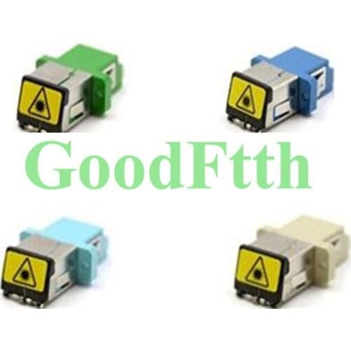 Fiber Adapter Adaptor Coupler LC-LC Duplex with Shutter Cover GoodFtth 100pcs/lot