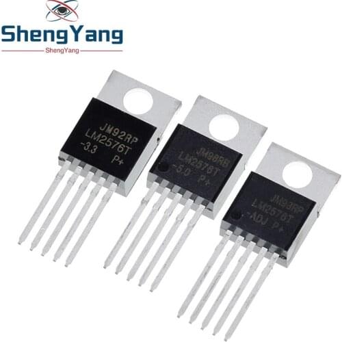 10PCS LM2576 LM2576T LM2576T-ADJ LM2576T-3.3 LM2576T-5.0 IC REG BUCK ADJ 3A TO220-5 NEW