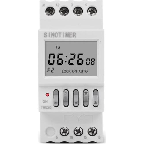 2 Channels Separate Time Control Output 7 Days Programmable Timer Clock Switch