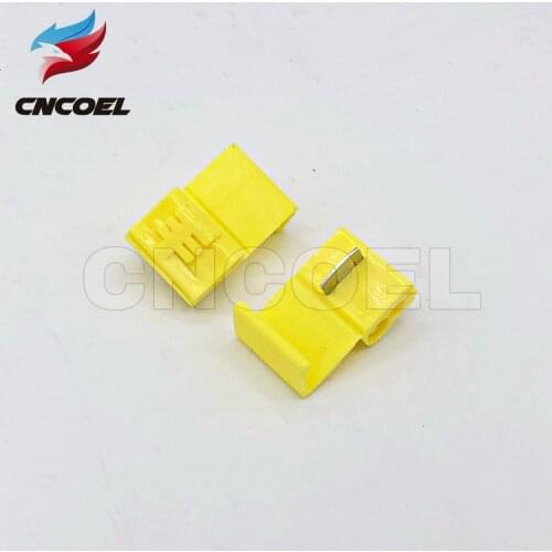 20Pcs Fast Quick Scotch Lock Wire Cable Clamp Terminal Spade Back Crimp Insulated Terminals Connector Electrical Supplies Yellow