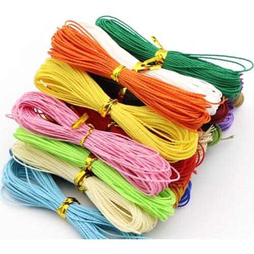 30 Colors 1MM Waxed Polyester Twine Cord 3 Strands Waxed Thread Cotton Rope Craft For Wedding Decoration DIY Lanyard Thread Cord