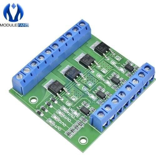 MOS FET F5305S 4 Channels Pulse Trigger Switch Controller PWM Input Steady for Motor LED 4 Way 4ch 4 way Diy Electronic Module