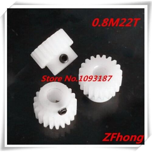 4pcs POM Nylon Gear 0.8M22T 22 Ttooth Teeth Mould 0.8 Plastic Gear Bore 4mm,5mm,6mm