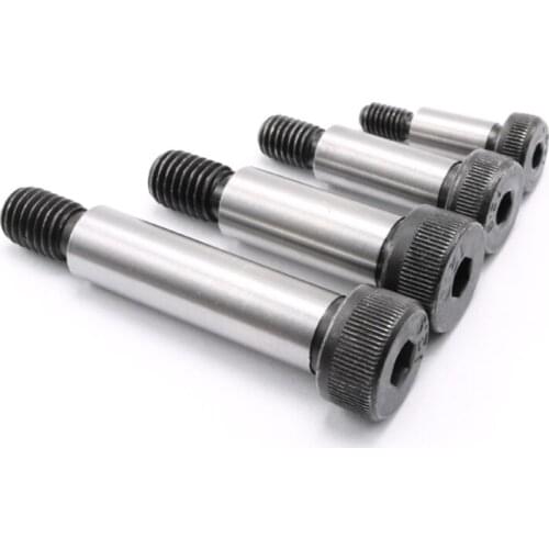 5PCS M6 M8 M10 M12 Threaded 12.9 Alloy Steel Hexagon Socket Head Shoulder Screw Plug Screw Shaft Shoulder Limit Bolt