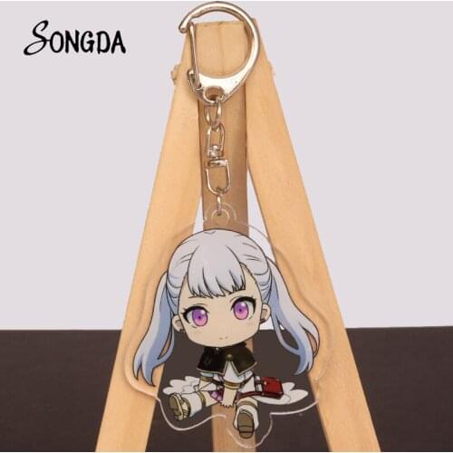 Anime Black Clover Acrylic Keychains Holder for Bag Car Key Chains Pendant Keyrings Double Sided Cartoon Jewelry Fans Gifts