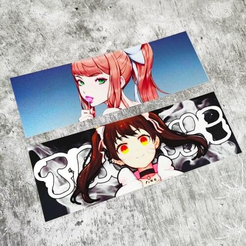 Car Stickers Cartoon Anime Lollipop Girl Cute Motorcycle Body Tank Decal Reflective