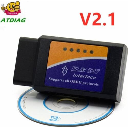 10pcs ELM327 V 2.1 BT adapter Works On Android Torque Elm327 Bluetooth V2.1 Interface OBD2 / OBD II Auto Car Diagnostic-Scanner