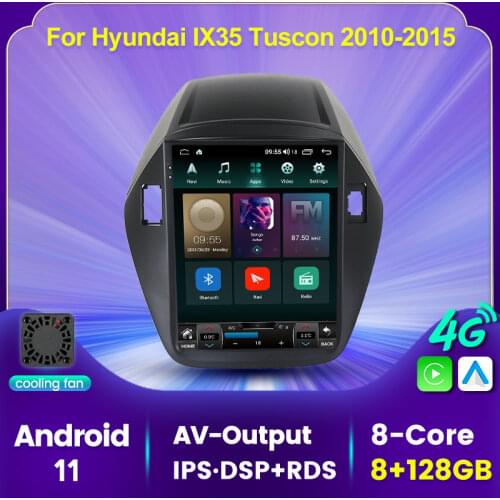IPS Tesla Screen Android 11 Car Multimedia Player for Hyundai Tucson IX35 2009-2015 Gps Navigation 6G+128G DSP Carplay Auto Wifi
