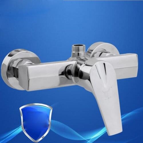 Free shipping Dual hole inwall mounted bathroom faucet with polished chrome bathroom shower faucets