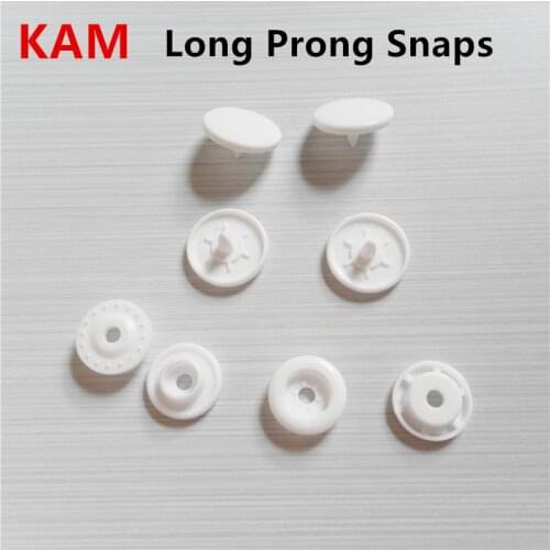 Chengkai 1000 sets T5 Size 20 Kam Round Glossy Plastic Resin Long Prong Snaps Buttons fasteners Press Stud Baby Children Snaps