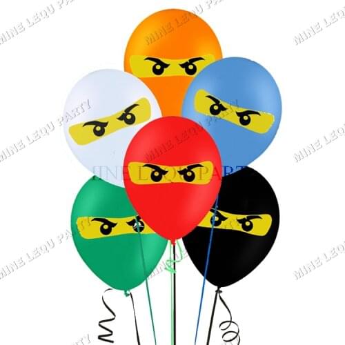 Birthday Party Balloon Set Latex balloons, 12 inch Ninja Balloon Party Deco Home Deco Supplies 12pcs