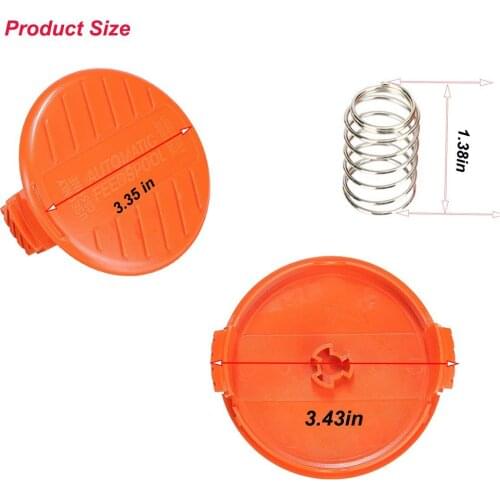 For Black&Decker 3 Pcs AFS RC-100-P Replacement Spool Cap & Spring Fit For Black & Decker Trimmer Accessories