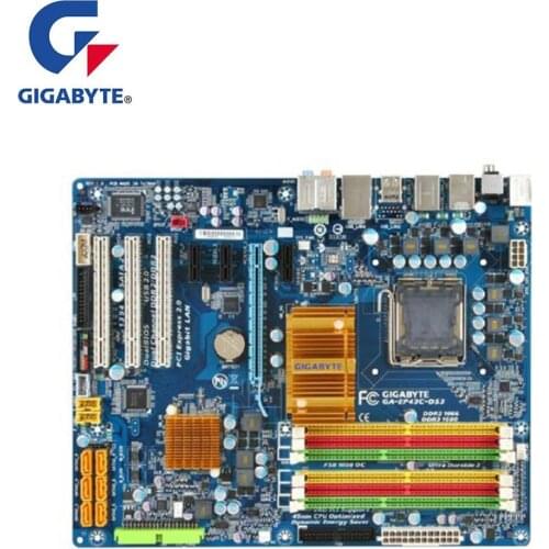 For Gigabyte GA-EP43C-DS3 EP43C-DS3 Motherboard LGA 775 For Intel P43 Used Desktop Mainboard USB2.0 SATA2