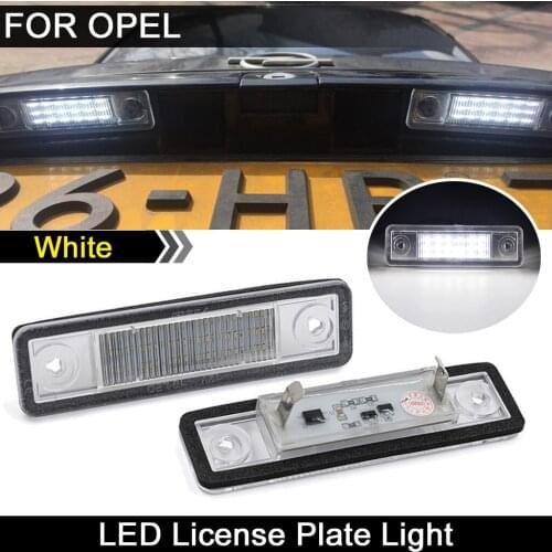 For Opel Astra F/G Corsa B Omega A/B Vectra B Zafira A Car Rear White LED License Plate Light Number Plate Lamp