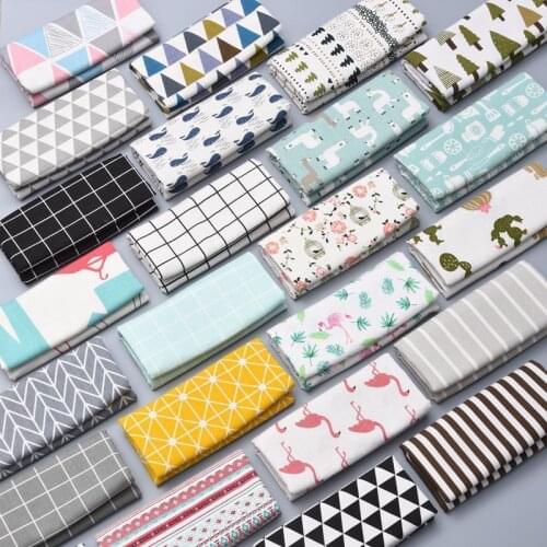 Printed Canvas Polyester-cotton Fabric Comfortable Breathable Natural Tablecloth Coffee Table Dining Table Hanging Cloth