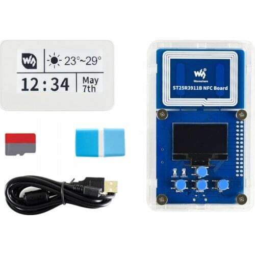 2.13inch Passive NFC-Powered E-Paper Kit,No Battery, Wireless Powering&Data Transfer,ST25R3911B Chip,STM32F103R Controller