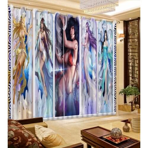 Creative 3D Room Curtains Painting Modern Curtain sexy woman Blackout 3D Curtain For Living room Bedroom Window Decor