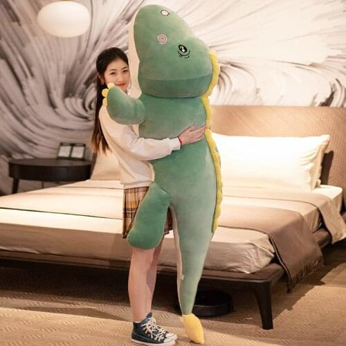 150cm Creative Dinosaur Plush Toys Sofa Pillow Soft Long Sleepping Cushion Stuffed Cloth Doll Kids Birthday Gift Room Decoration