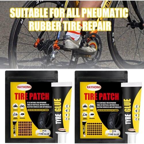 Round/Square Rubber Bicycle Tire Patch Car Truck Tire Fix Cold Portable Glue Filler Inner Free Patch Sealant Tyre Tube Patc P3O0