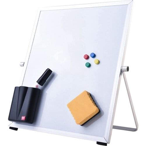 Magnetic Dry Erase Board Double Sided Personal Desktop Tabletop White Board Planner Reminder With Stand For School Home Office